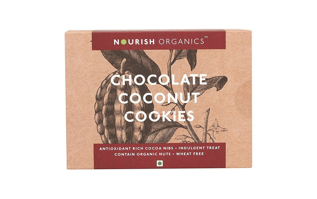 Nourish Organics Chocolate Coconut Cookies   Box  150 grams